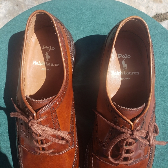 Polo Ralph Lauren Brenton brogues derbys dress shoes sz 11.5 D - Picture 9 of 15